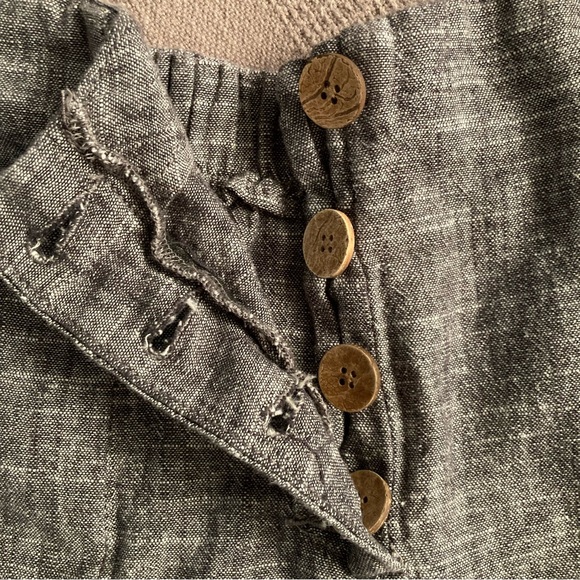 Gray Linen Shorts - Picture 3 of 9